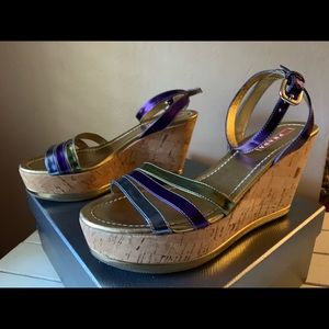 Prada Calzature Wedges, Worn once without tags